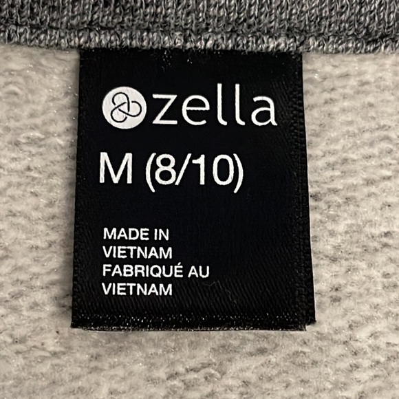Zella Grey Girls Zip Up Sweatshirt Size Medium 8/10 - Picture 3 of 5
